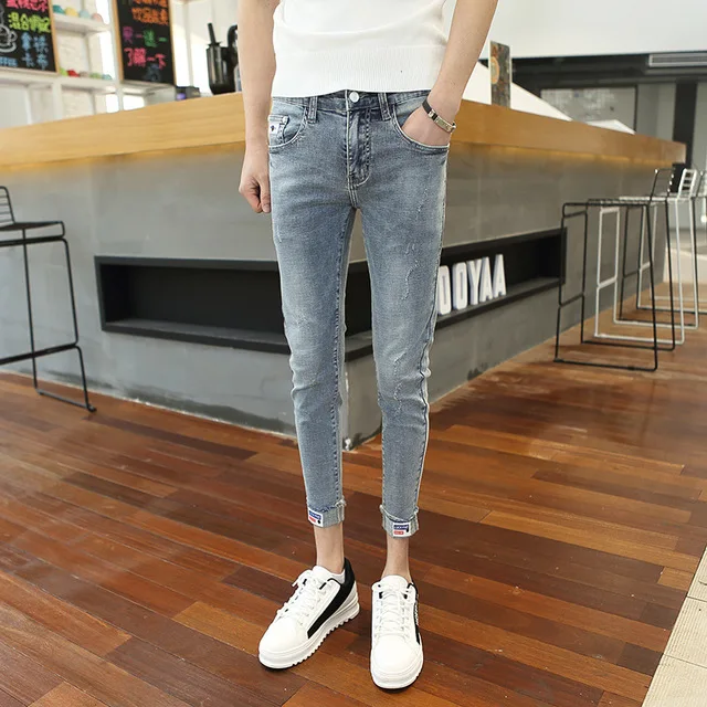 Fashion 2021 Denim Jeans men's slim feet cropped trousers autumn thin social guy casual Korean trendy calf trousers
Fashion 2021 Denim Jeans men's slim feet cropped trousers autumn thin social guy casual Korean trendy calf trousers