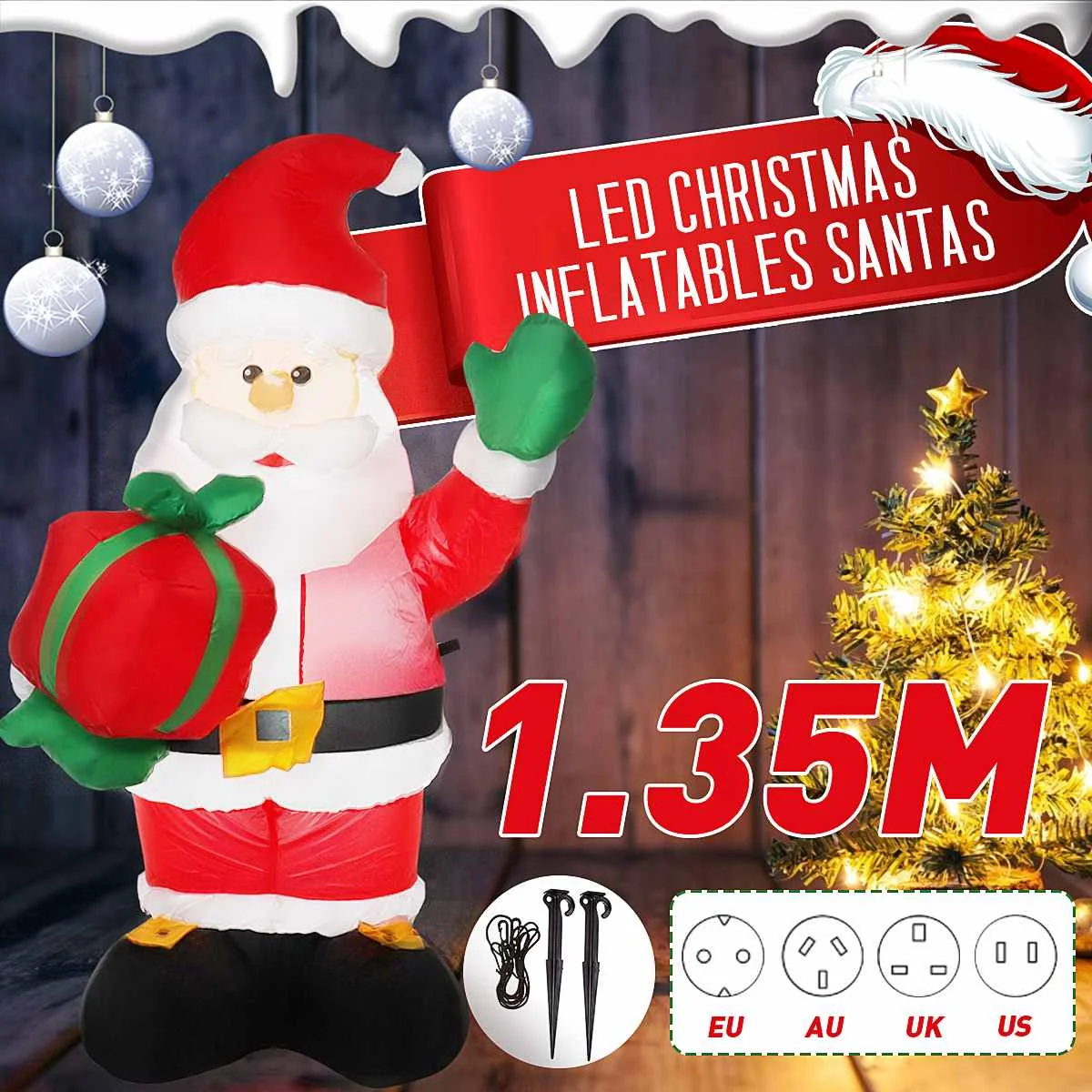 135cm Giant Christmas Inflatable Santa Claus LED Lighted Christmas Ornaments Inflatable Toys For Xmas navidad Home Outdoor Decor
135cm Giant Christmas Inflatable Santa Claus LED Lighted Christmas Ornaments Inflatable Toys For Xmas navidad Home Outdoor Decor