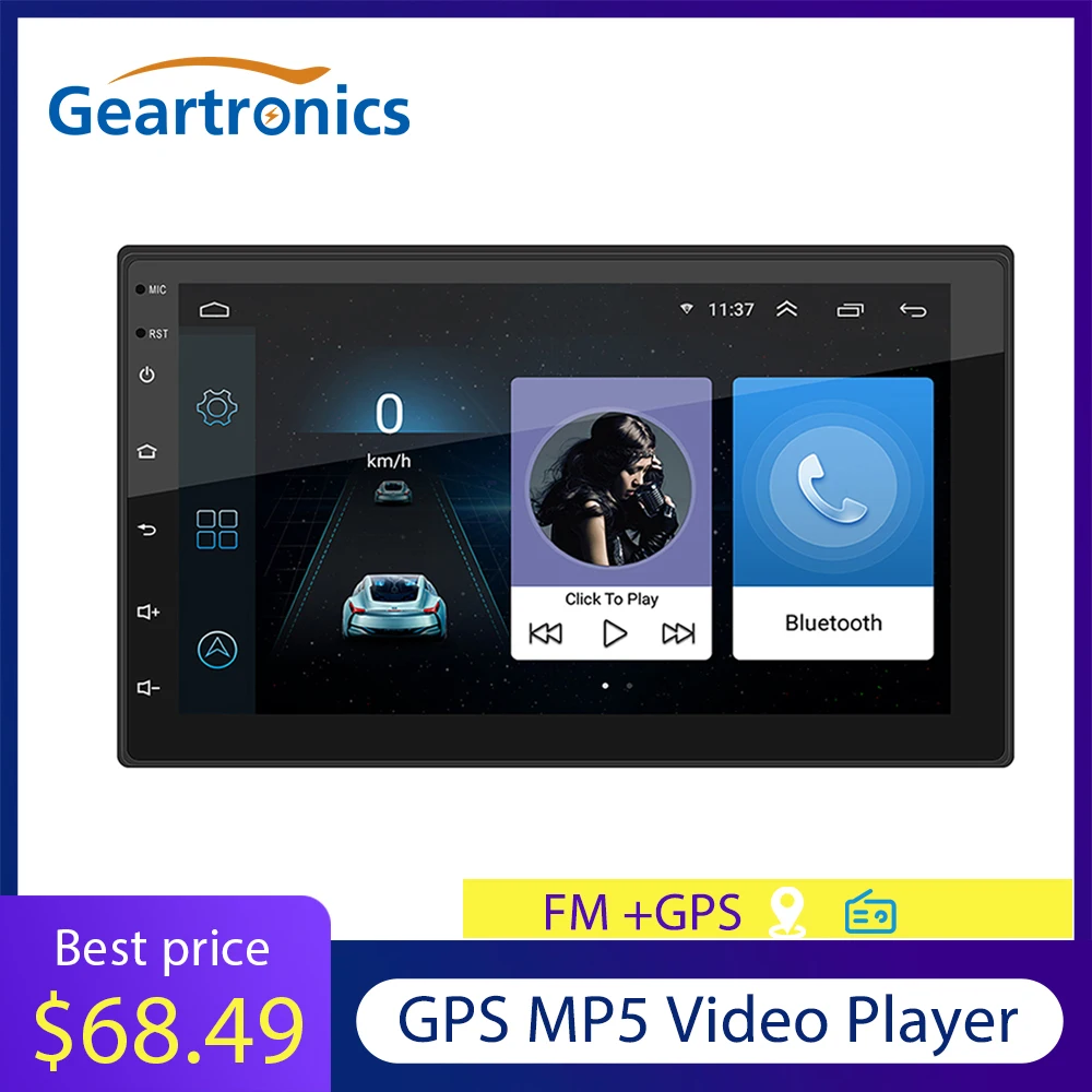 

2 DIN MP5 Player Car Radio Video Android 10.1 WiFi GPS 7 inch Touch Screen Head Unit Stereo Multimedia Players