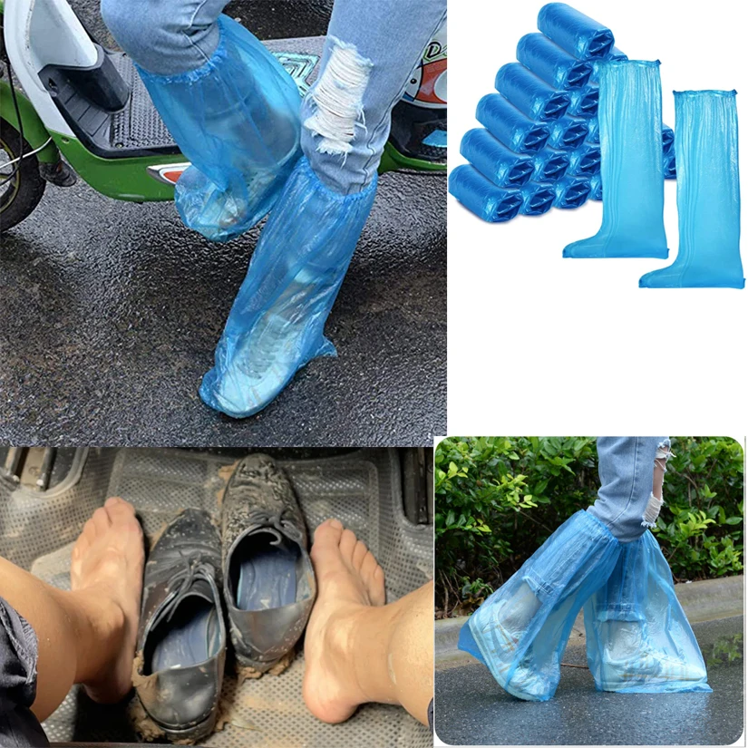 100Pcs Disposable Car Long Shoe Covers Boots Cover PE Plastic Waterproof Anti-Slip Water Boots Cover Protective Boots Cover
100Pcs Disposable Car Long Shoe Covers Boots Cover PE Plastic Waterproof Anti-Slip Water Boots Cover Protective Boots Cover