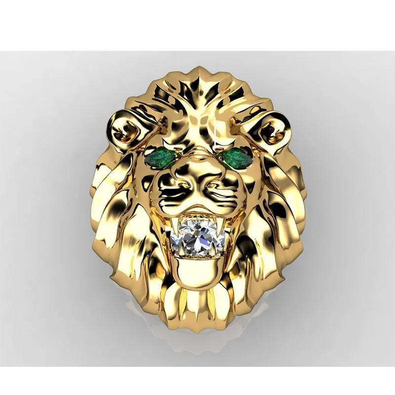 Men Punk Ferocious Yellow Lion Head Metal Rings Vintage Personality Ring Anniversary Fashion Party Jewelry New
Men Punk Ferocious Yellow Lion Head Metal Rings Vintage Personality Ring Anniversary Fashion Party Jewelry New
