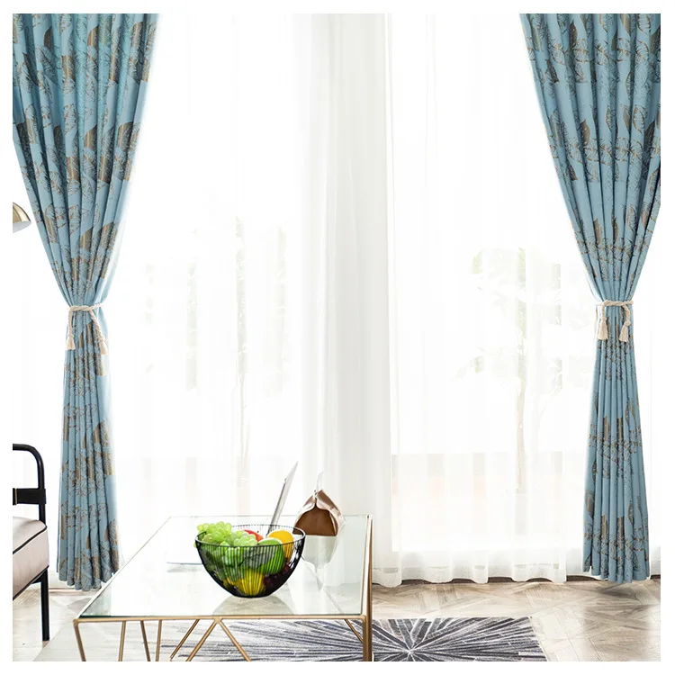 2021 Modern Simple Leaf Jacquard Blackout Curtain Finished Curtains for Living Dining Room Bedroom 
2021 Modern Simple Leaf Jacquard Blackout Curtain Finished Curtains for Living Dining Room Bedroom