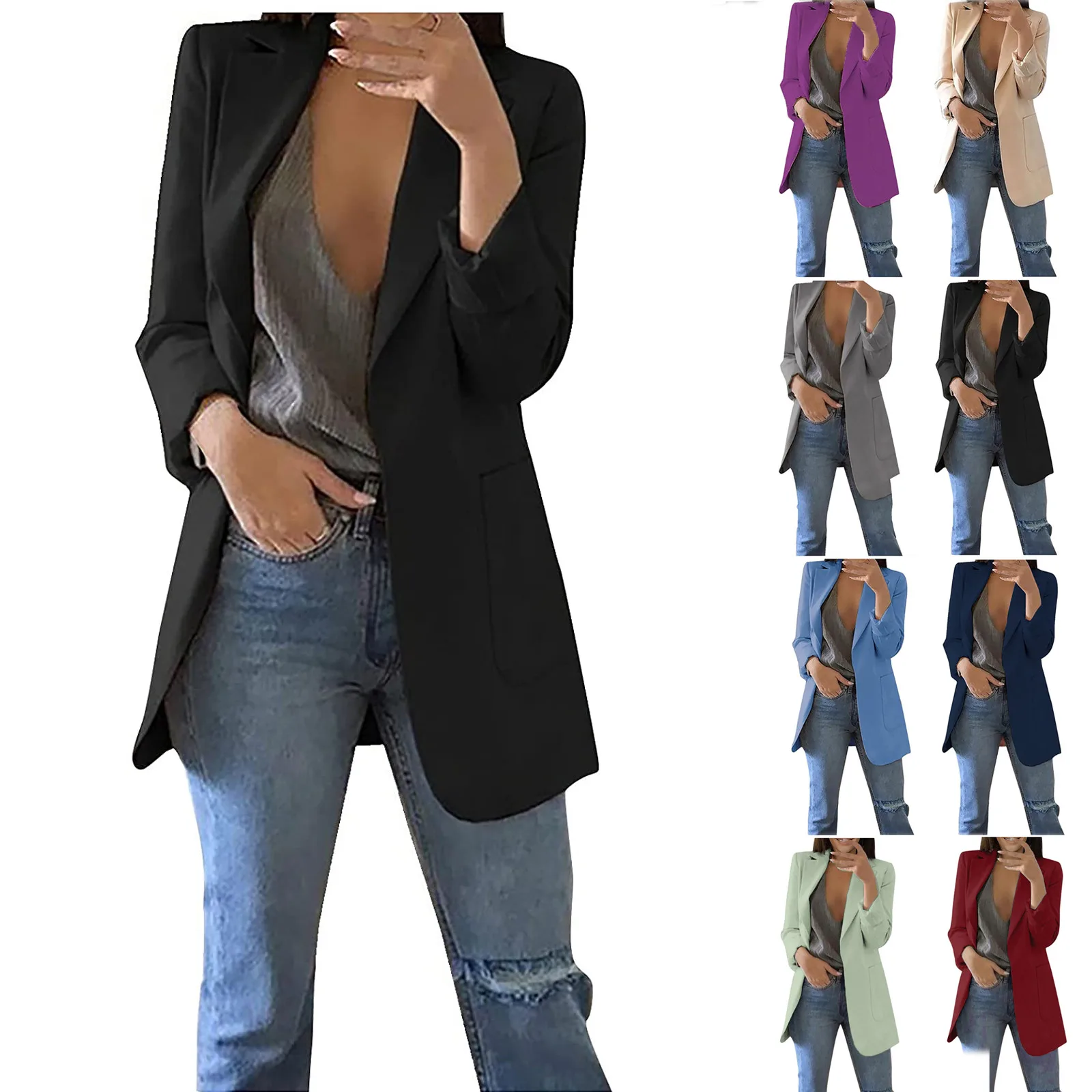 Black Women Blazer Autumn Winter Long Sleeve Office Coat Cardigans Suit Long Jacket Tops Blazer Work Jacket Outwear Slim Coats
Black Women Blazer Autumn Winter Long Sleeve Office Coat Cardigans Suit Long Jacket Tops Blazer Work Jacket Outwear Slim Coats