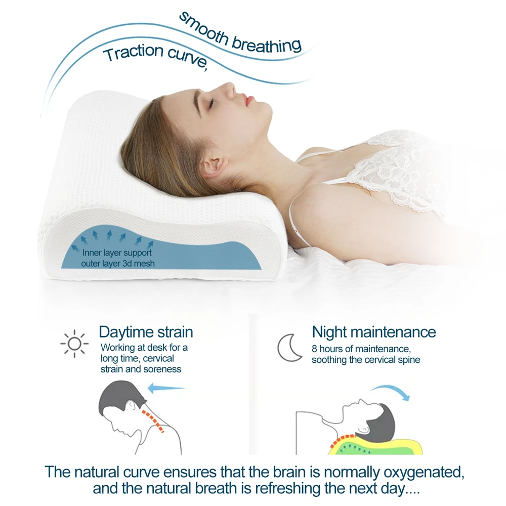Memory Foam Beding Orthopedic Pillow for Neck Pain Sleeping with Embroidered Pillow Slow Rebound Health Sleeping Pillow 50*30cm
Memory Foam Beding Orthopedic Pillow for Neck Pain Sleeping with Embroidered Pillow Slow Rebound Health Sleeping Pillow 50*30cm