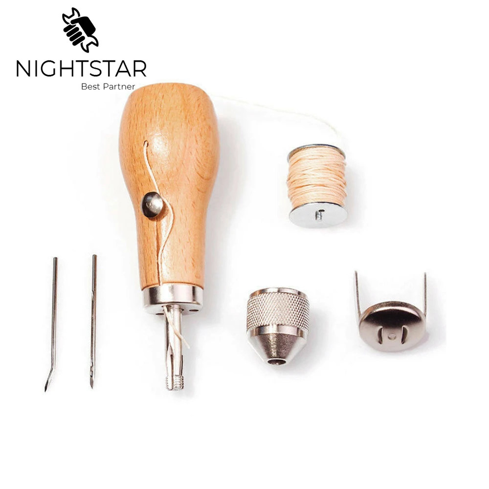 Krachtige Leather Lock Stitch Sewing Awl Thread Kit Fabric Needles Stitch DIY Leathercraft
Krachtige Leather Lock Stitch Sewing Awl Thread Kit Fabric Needles Stitch DIY Leathercraft