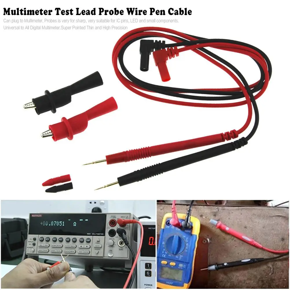 10A Gold Plated Silicone Wire For Digital Multimeter Ultra Pointed Plated Copper Alligator Clip Set Red And Black
10A Gold Plated Silicone Wire For Digital Multimeter Ultra Pointed Plated Copper Alligator Clip Set Red And Black