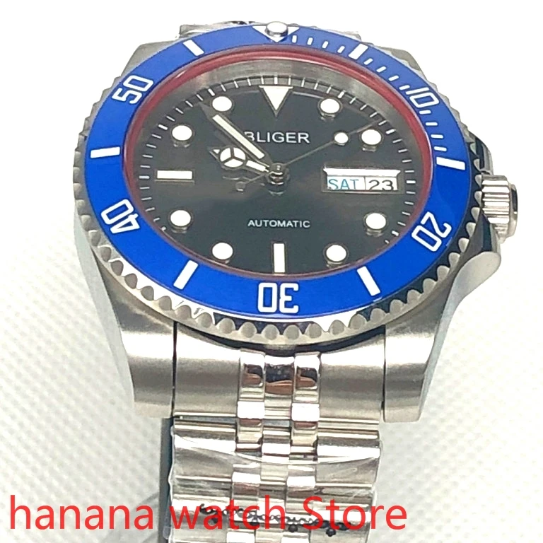 Men's luxury sports and leisure waterproof men's stainless steel strap bracelet watch mh36 mechanical clock bezel blue
Men's luxury sports and leisure waterproof men's stainless steel strap bracelet watch mh36 mechanical clock bezel blue