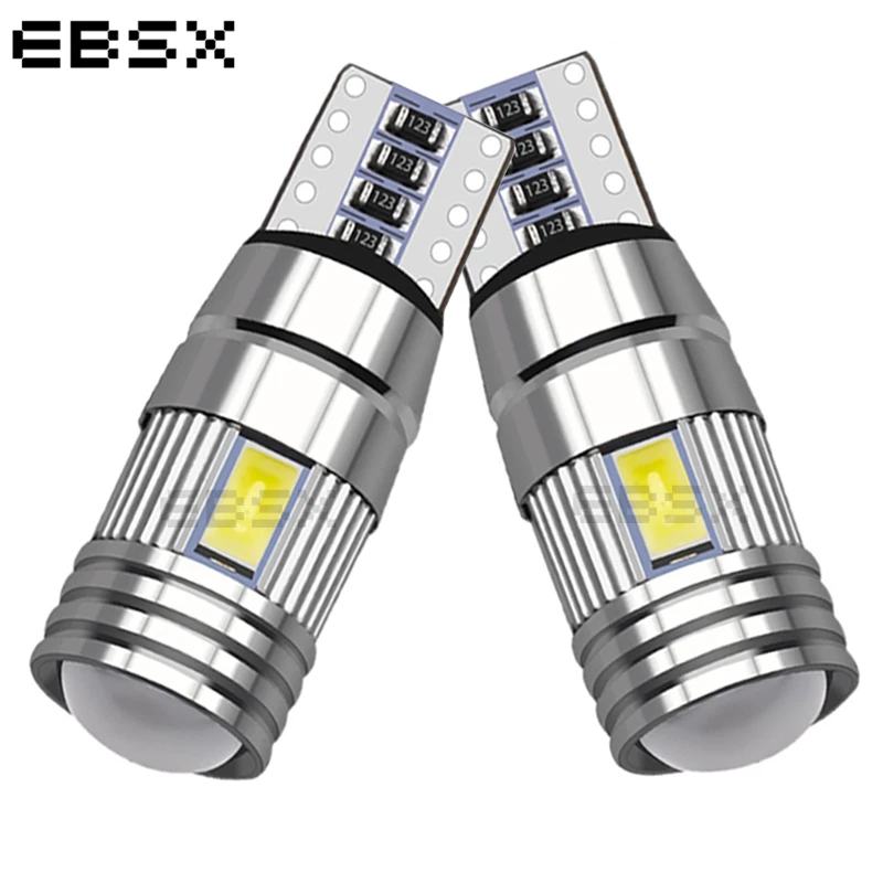 EBSX 100 шт. T10 W5W canbus без ошибок 6 SMD 5630 5730 светодиодный ные лампы клиновидная лампа