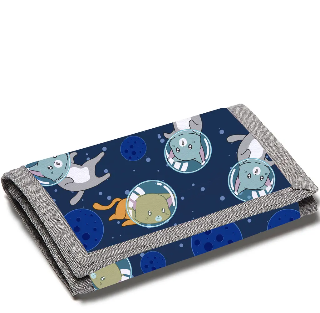Cartoon Prints Can be Customized Children's Cute Coin Purse Foldable Canvas Wallet Student Fashion Bank Card Holder | Багаж и сумки