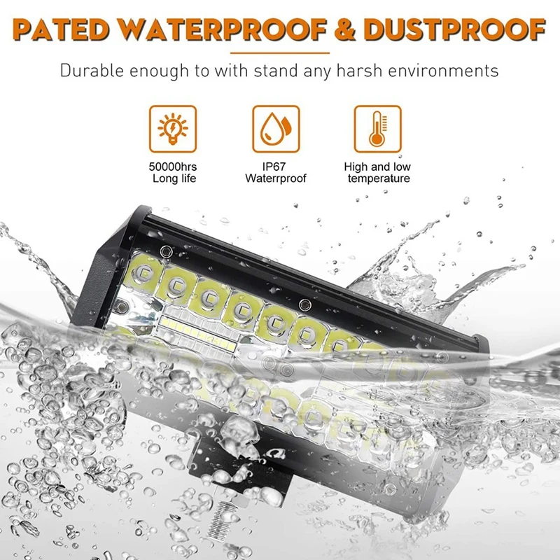 4 x 240W 7Inch LED Light Bar 24000Lm LED Spot Flood Combo Beam Waterproof Off Road Work Light for SUV UTV Pickup Boat
4 x 240W 7Inch LED Light Bar 24000Lm LED Spot Flood Combo Beam Waterproof Off Road Work Light for SUV UTV Pickup Boat