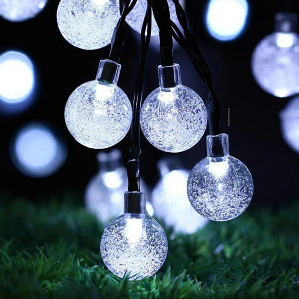 Solar String Lights Outdoor 100 Led Crystal Globe Lights Waterproof Solar Festoon Fairy Light for Garden Christmas Party Decor
Solar String Lights Outdoor 100 Led Crystal Globe Lights Waterproof Solar Festoon Fairy Light for Garden Christmas Party Decor