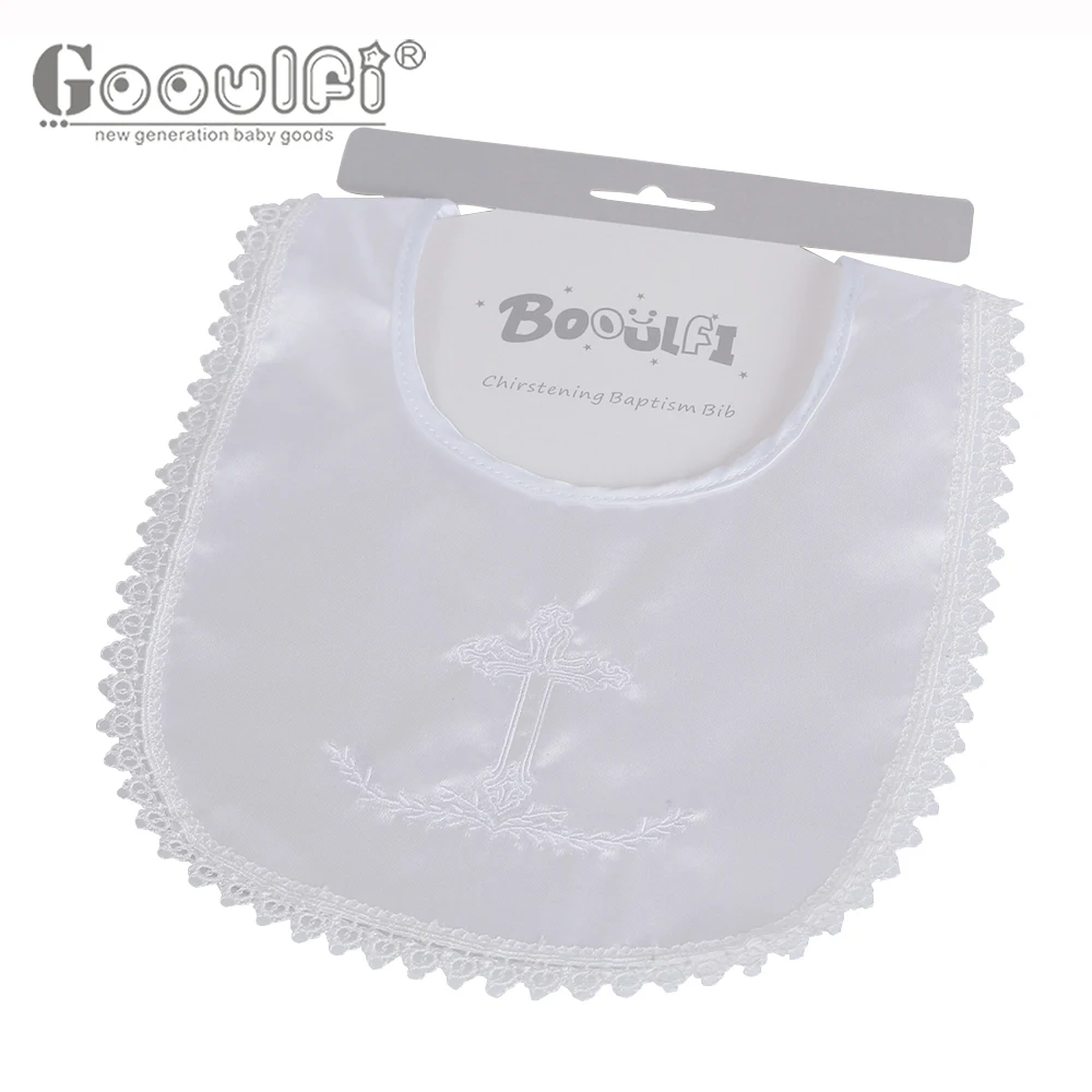Gooulfi Bibs for Babies Unisex White Christening Bib for Baby Girl Polyester Cross Embroidery Burp Cloth Bibs for Baby Boy 
Gooulfi Bibs for Babies Unisex White Christening Bib for Baby Girl Polyester Cross Embroidery Burp Cloth Bibs for Baby Boy