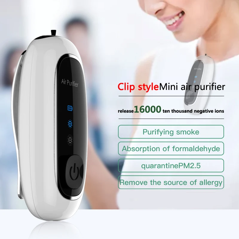 2 Pcs Mini Air Purifier Fashionable Personal Wearable Lavalier Type Rechargeable Portable Negative Ion Air Purifier
2 Pcs Mini Air Purifier Fashionable Personal Wearable Lavalier Type Rechargeable Portable Negative Ion Air Purifier