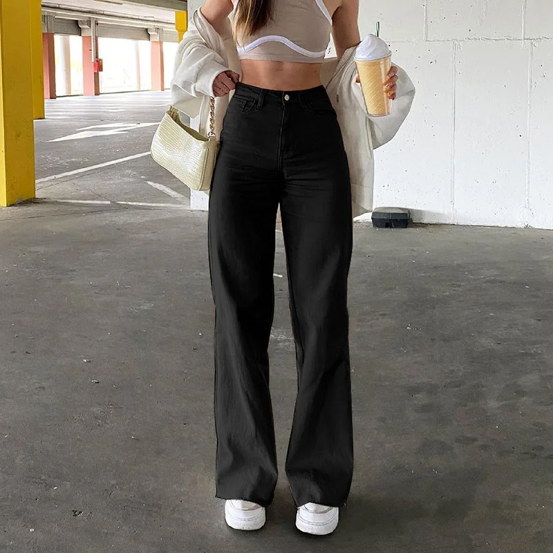 Casual Loose Jeans For Women High Waist Wide Leg Femme Trousers Comfort Denim Mom Jean Pants Harajuku 2021
Casual Loose Jeans For Women High Waist Wide Leg Femme Trousers Comfort Denim Mom Jean Pants Harajuku 2021