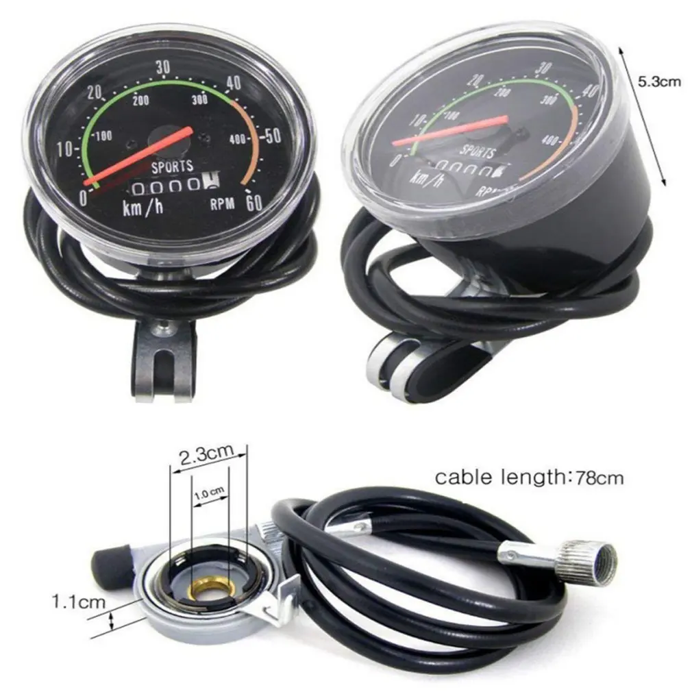 Mechanical Speedometer Universal Classical Bike Cycling Odometer Stopwatch Waterproof Bicycle Tachometer Gauge for Bicycle
Mechanical Speedometer Universal Classical Bike Cycling Odometer Stopwatch Waterproof Bicycle Tachometer Gauge for Bicycle
