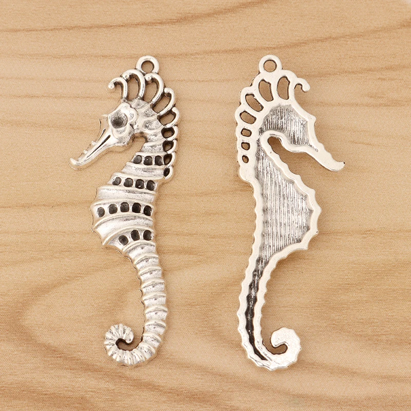 10 Pieces Tibetan Silver Seahorse Hippocampus Charms Pendants for Necklace Bracelet Jewellery Making 52x17mm
10 Pieces Tibetan Silver Seahorse Hippocampus Charms Pendants for Necklace Bracelet Jewellery Making 52x17mm