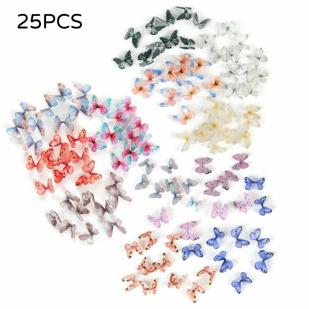 25Pcs Pack Nail Art 3D Simulation Butterfly DIY Decor Tools Butterfly Nail Accessories Manicure Accessories Easy to Use
25Pcs Pack Nail Art 3D Simulation Butterfly DIY Decor Tools Butterfly Nail Accessories Manicure Accessories Easy to Use