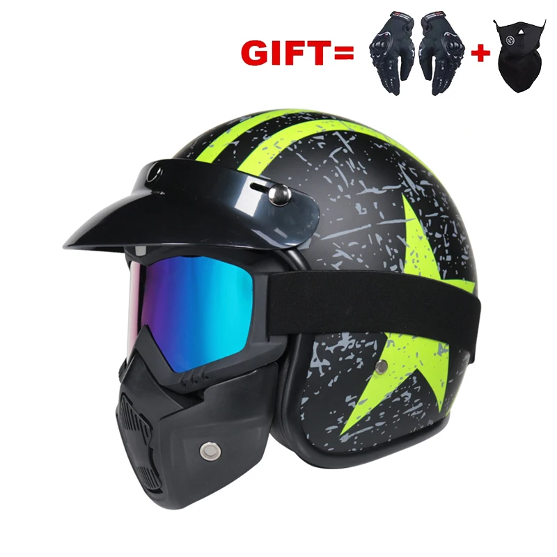 Motorcycle Helmet Open Face Vintage Retro Motorbike Chopper Cafe Racer Touring Scooters Cascos Moto Casque MTB Downhill Capacete
Motorcycle Helmet Open Face Vintage Retro Motorbike Chopper Cafe Racer Touring Scooters Cascos Moto Casque MTB Downhill Capacete