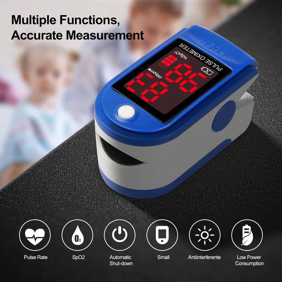 CONTEC CMS50DL Finger Pulse Oximeter Medical Blood Oxygen Saturation Meter Heart Rate SPO2 Monitor oxímetro de puls
CONTEC CMS50DL Finger Pulse Oximeter Medical Blood Oxygen Saturation Meter Heart Rate SPO2 Monitor oxímetro de puls