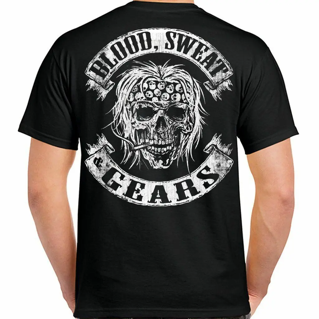 Mens Black Biker Life T-Shirt - Blood Sweat & Gears Motorcycle Tee Skull Shirt
Mens Black Biker Life T-Shirt - Blood Sweat & Gears Motorcycle Tee Skull Shirt