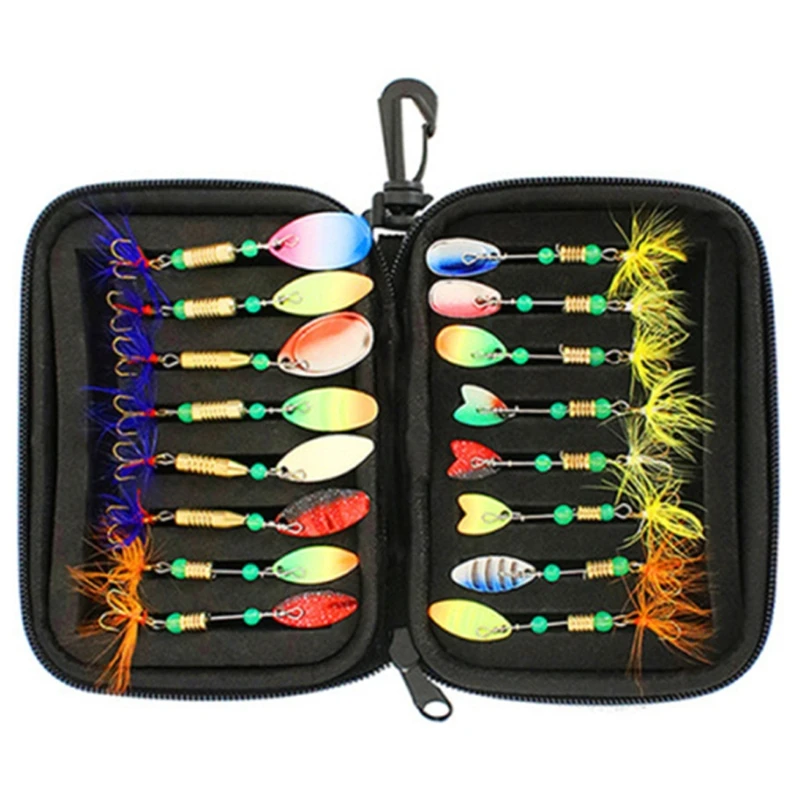 Metal Fishing Lures Baits Set for Trout Spinner Sequin Baits w/ Storage Bag Case 2022 New
Metal Fishing Lures Baits Set for Trout Spinner Sequin Baits w/ Storage Bag Case 2022 New