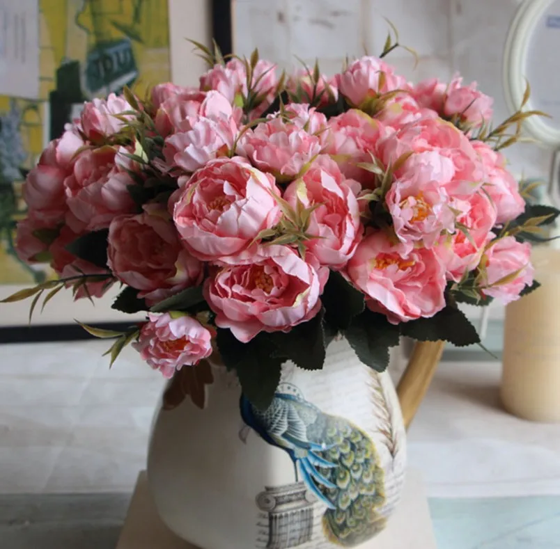 European-Style Mini Peony Flower Artificial/Fake Flower Living Room Home Ornamental Flower Rose Flower
European-Style Mini Peony Flower Artificial/Fake Flower Living Room Home Ornamental Flower Rose Flower