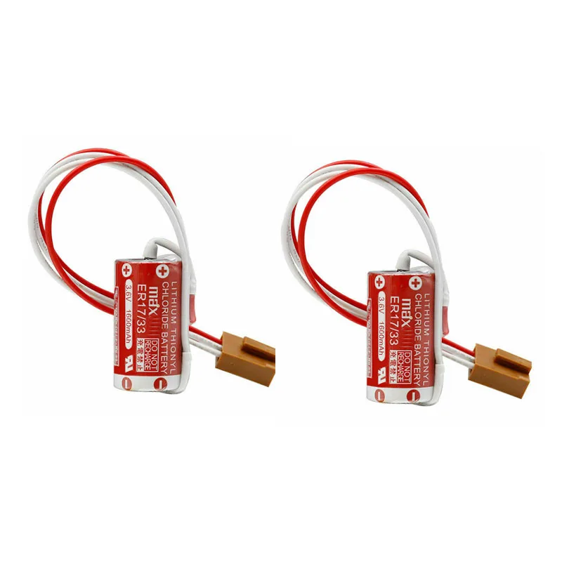 2PCS Original ER17/33 3.6V 3G2A9-BAT08 C500-BAT08 PLC Lithium Battery with Brown Plug for Omron CNC PLC Servo Motor Batteries
2PCS Original ER17/33 3.6V 3G2A9-BAT08 C500-BAT08 PLC Lithium Battery with Brown Plug for Omron CNC PLC Servo Motor Batteries