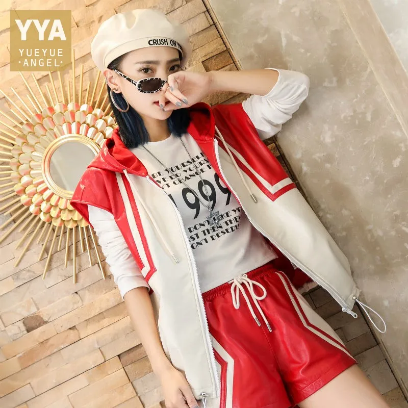 High Street Women Sheepskin Genuine Leather Vest Ladies Casual Hoody Sleeveless Jacket Hip Hop Colors Mixed Waistcoat Tops Vests
High Street Women Sheepskin Genuine Leather Vest Ladies Casual Hoody Sleeveless Jacket Hip Hop Colors Mixed Waistcoat Tops Vests