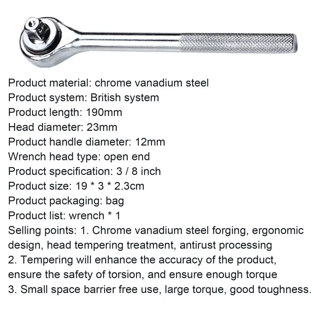 Spanner Ergonomic Good Toughness Chrome Vanadium Steel Quick Ratchet Wrench for Obstructions 
Spanner Ergonomic Good Toughness Chrome Vanadium Steel Quick Ratchet Wrench for Obstructions