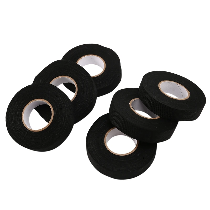 6 шт. тканевых лент с высокой адгезией, черная лента, термостойкая Внутренняя лента (19 мм x 15 м)
6 шт. тканевых лент с высокой адгезией, черная лента, термостойкая Внутренняя лента (19 мм x 15 м)