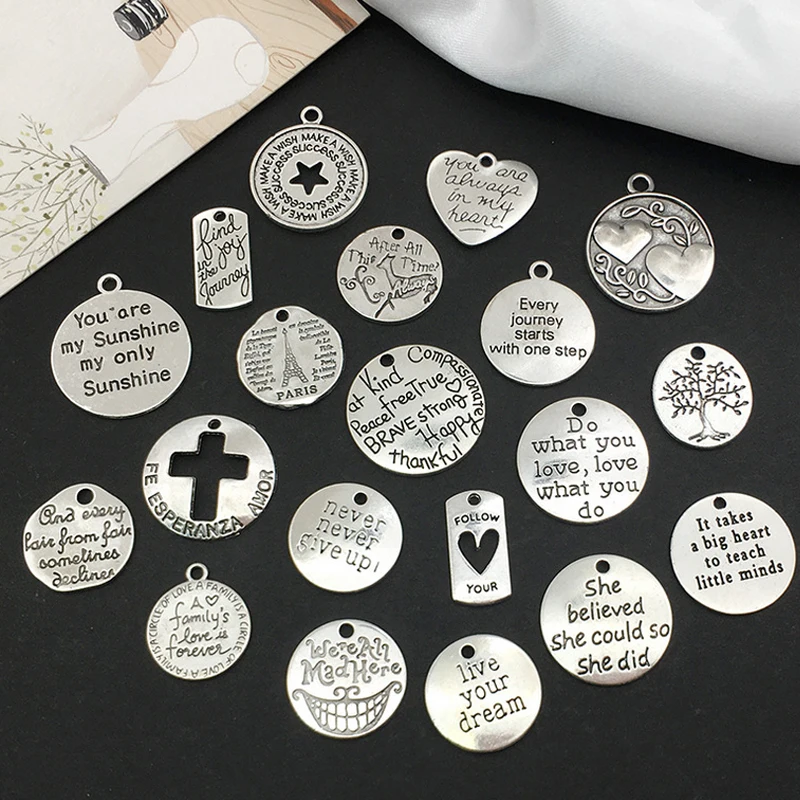 20pcs/pack Round Letter Diy Necklace Pendants Letter Diy Charms Jewelry Making Components Wholesale Price
20pcs/pack Round Letter Diy Necklace Pendants Letter Diy Charms Jewelry Making Components Wholesale Price