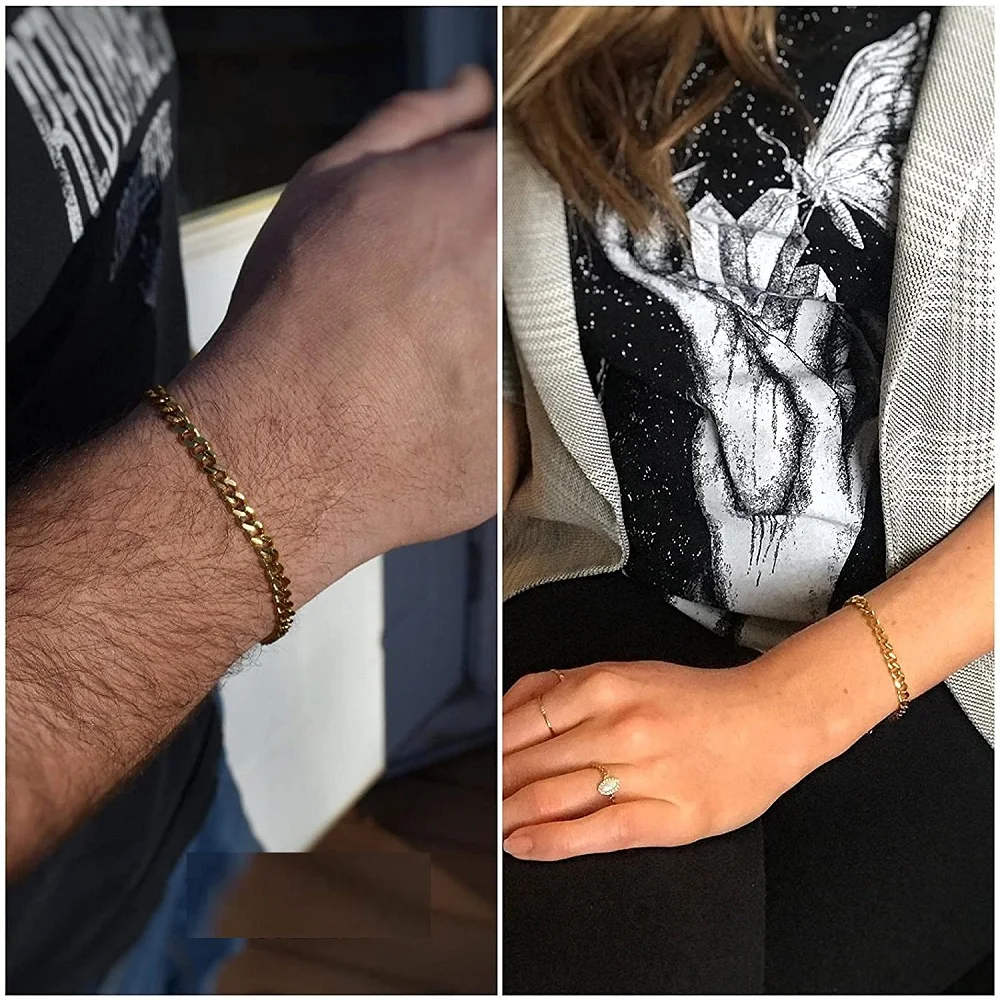1 Piece 18K Gold Multiple Styles Cuban Link Bracelet For Men Women Stainless Steel High Quality Solid Basic Chains Jewelry DIY
1 Piece 18K Gold Multiple Styles Cuban Link Bracelet For Men Women Stainless Steel High Quality Solid Basic Chains Jewelry DIY