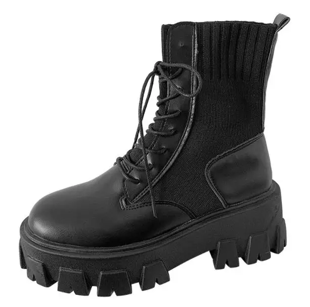 Patent Leather Black High Platform Boots Women Fashion Martin Boots Women 2020 Non-slip Wear-resistant Sole Ankle Boots
Patent Leather Black High Platform Boots Women Fashion Martin Boots Women 2020 Non-slip Wear-resistant Sole Ankle Boots