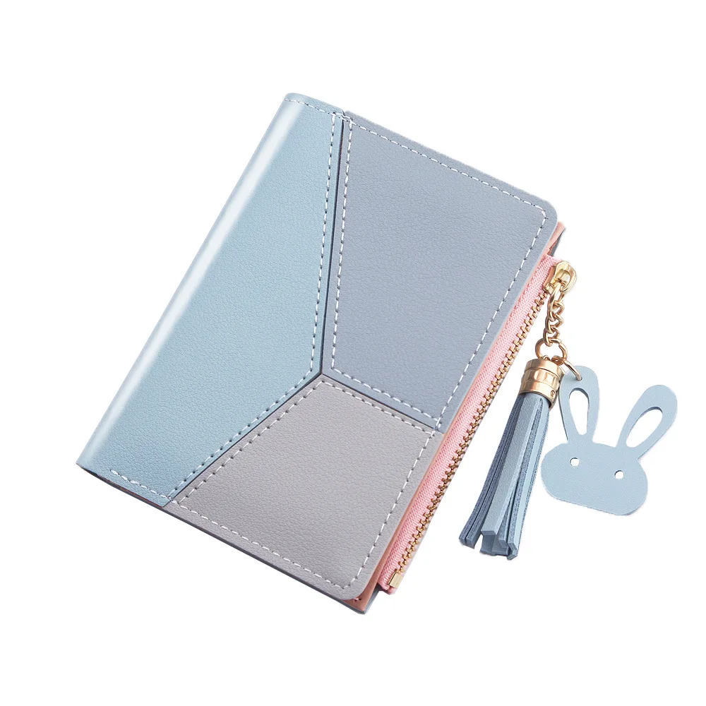 Ladies short wallet new style pu leather stitching tassel multifunctional zipper two-fold women's travel card holder coin purse
Ladies short wallet new style pu leather stitching tassel multifunctional zipper two-fold women's travel card holder coin purse