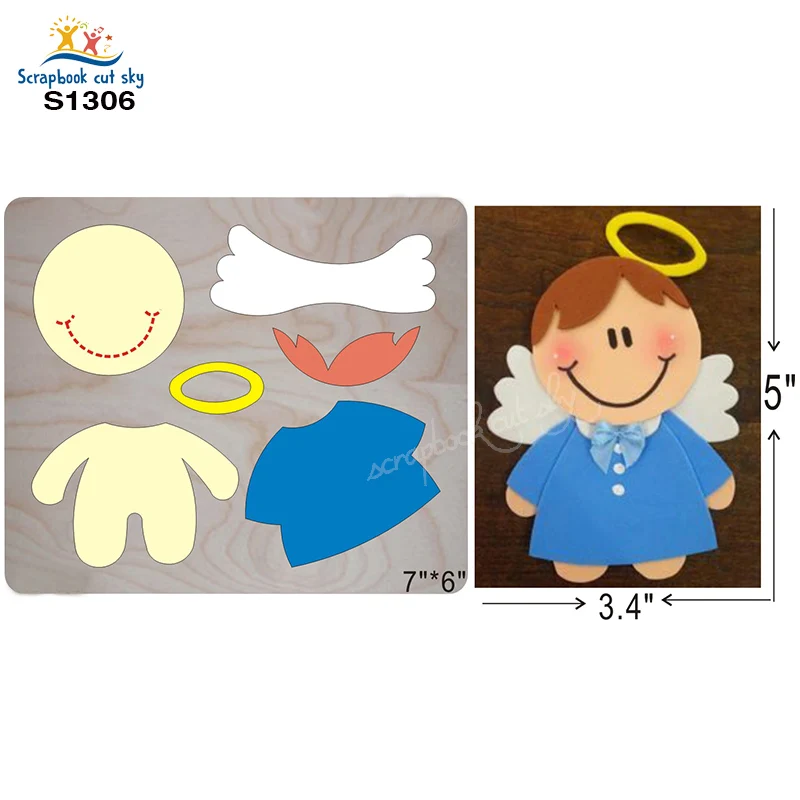 Деревянная форма для скрапбукинга Boy Angel DIY S1306 Muyu, подходит для большинства машин