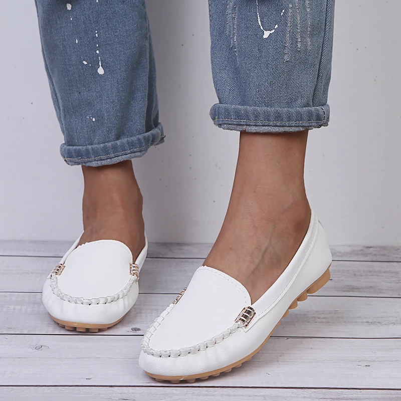 Women Casual Flat Shoes Spring Autumn Loafer Slips Soft Round Toe Denim Flats Jeans Plus Size | Обувь