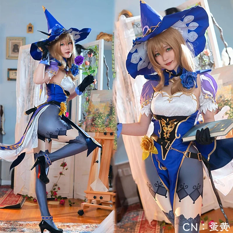 Game Genshin Impact Lisa Cosplay Costume Women Sexy Dress Outfits with Hat Halloween Carnival Uniforms Custom Made 
Game Genshin Impact Lisa Cosplay Costume Women Sexy Dress Outfits with Hat Halloween Carnival Uniforms Custom Made