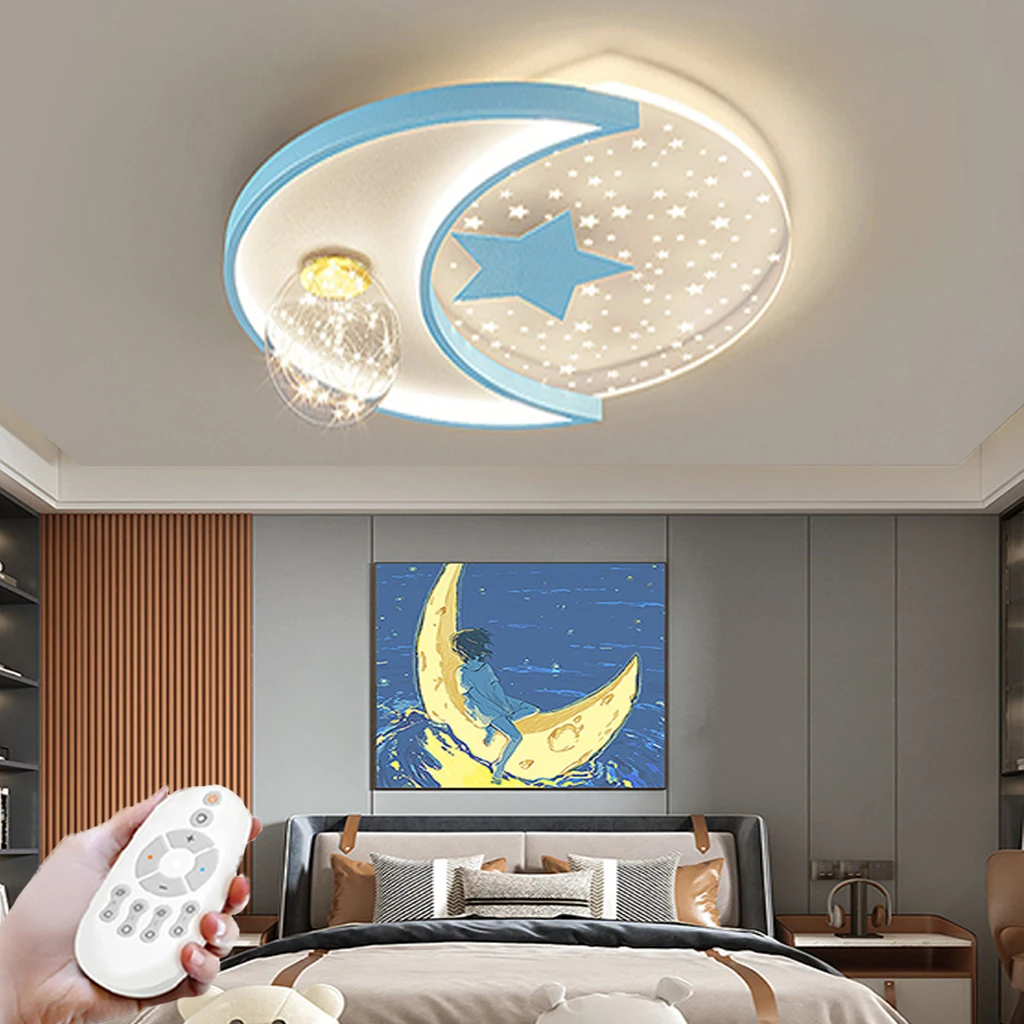 LED Ceiling Lamp Children's Chandelier Dimmable Remote Control Modern Creative Star Moon Boy Girl Bedroom Decoration Light
LED Ceiling Lamp Children's Chandelier Dimmable Remote Control Modern Creative Star Moon Boy Girl Bedroom Decoration Light