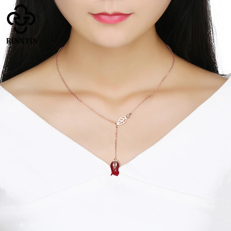 Rinntin Pure 925 Sterling Silver Necklace Red Rose Shape Blooming Hollow Out Pendant Accessories For Women Dating TEQN08
Rinntin Pure 925 Sterling Silver Necklace Red Rose Shape Blooming Hollow Out Pendant Accessories For Women Dating TEQN08
