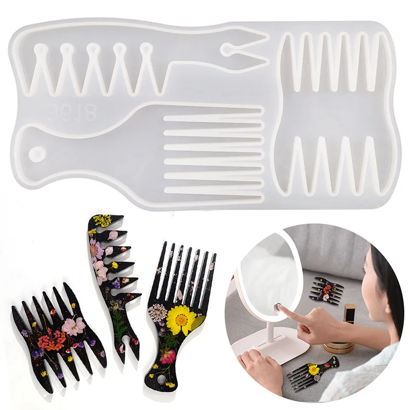 Diy Crystal Epoxy Comb Mold Shape Fork Comb Texture Comb African Oil Hair Comb Makeup Jewelry Jewelry Silicone Mold
Diy Crystal Epoxy Comb Mold Shape Fork Comb Texture Comb African Oil Hair Comb Makeup Jewelry Jewelry Silicone Mold