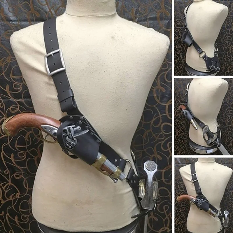 Пиратский кожаный пистолет кобура для меча LARP SCA Flintlock Blunderbuss комплект пистолетов