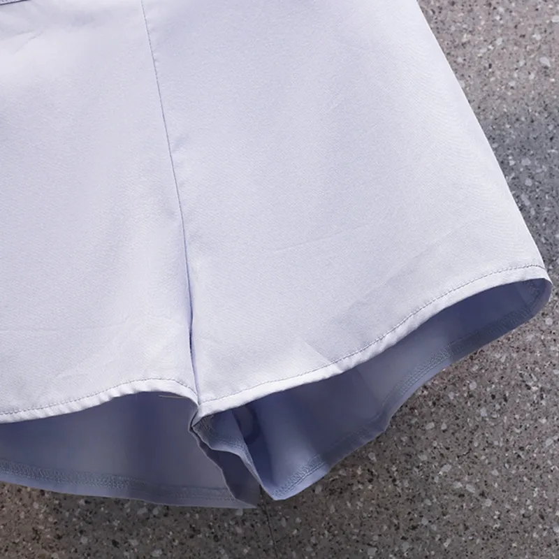 Plus Size Office Ladies Elegant Dress Suits Summer Short Sleeve Turn Down Collar High Waist Shirt Dress And Shorts Two Piece Set
Plus Size Office Ladies Elegant Dress Suits Summer Short Sleeve Turn Down Collar High Waist Shirt Dress And Shorts Two Piece Set