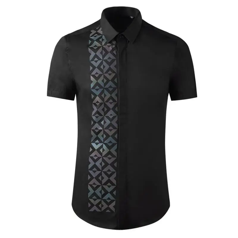 White Luxury Black Short Sleeve Geometric Casual Mens Dress High Quality Slim Fit Male Shirts 3xl
White Luxury Black Short Sleeve Geometric Casual Mens Dress High Quality Slim Fit Male Shirts 3xl