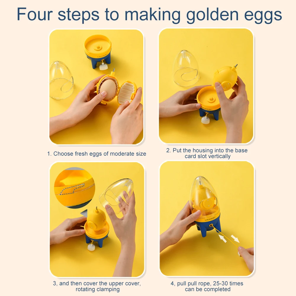 Manual Golden Egg Puller Scrambler Household Kitchen Tool Egg White Yolk Mixer Albumen Blender Shaker Without Breaking Eggs
Manual Golden Egg Puller Scrambler Household Kitchen Tool Egg White Yolk Mixer Albumen Blender Shaker Without Breaking Eggs