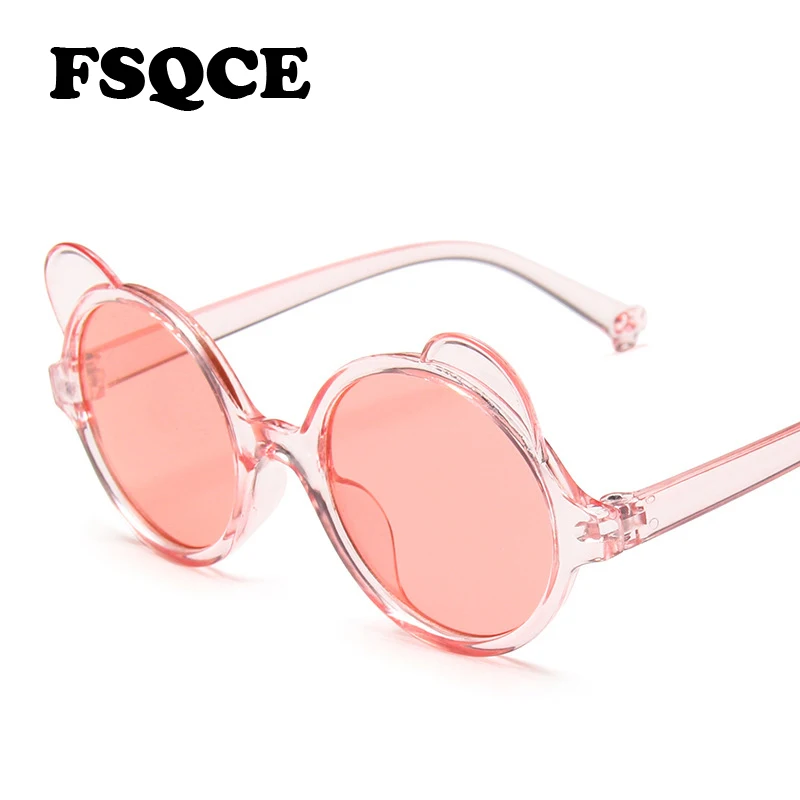 

FSQCE розовые детские солнцезащитные очки, милые круглые детские солнцезащитные очки для девочек и мальчиков, детские солнцезащитные очки с защитой от УФ-лучей