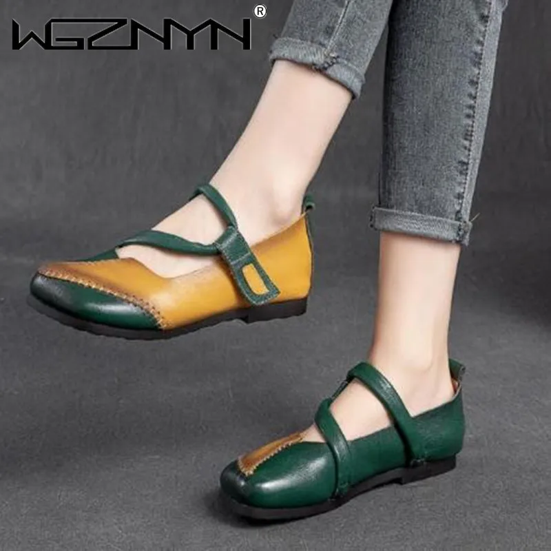 Flat Shoes Women's Retro Shoes Color Matching New Spring and Autumn Simple Casual Handmade Women Shoes Leather Zapatos De Mujer
Flat Shoes Women's Retro Shoes Color Matching New Spring and Autumn Simple Casual Handmade Women Shoes Leather Zapatos De Mujer