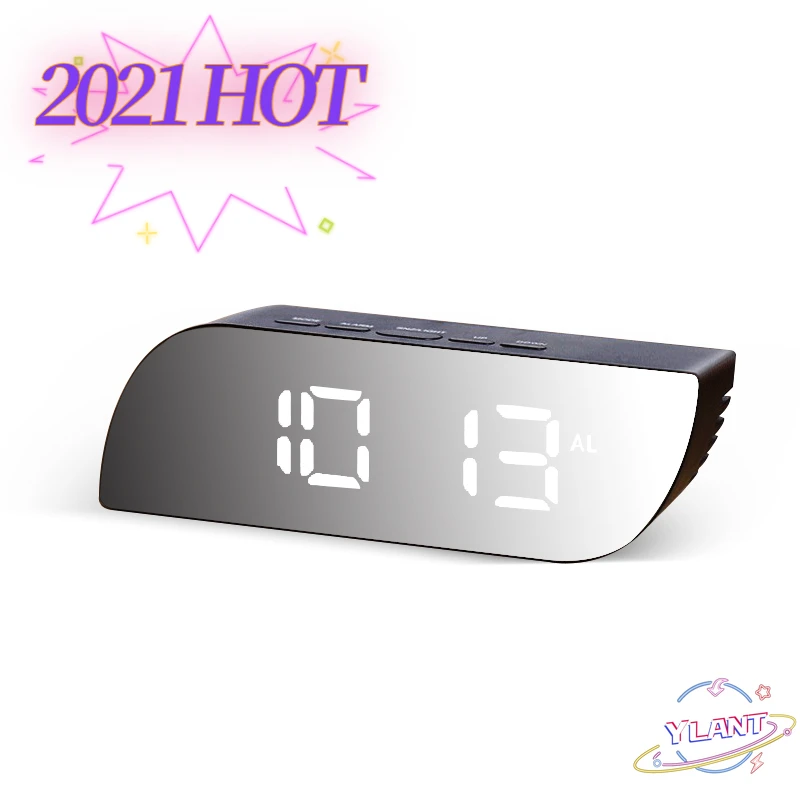 Digital Mirror Clock LED Night Lights Temperature Snooze Function Alarm Clocks USB Table Desk Clock Home Decor Battery Use 
Digital Mirror Clock LED Night Lights Temperature Snooze Function Alarm Clocks USB Table Desk Clock Home Decor Battery Use
