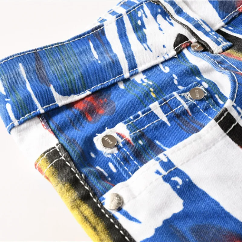 New Men Camouflage printed Straight Slim Jeans fashion Male Hip hop Cotton Casual Denim pants
New Men Camouflage printed Straight Slim Jeans fashion Male Hip hop Cotton Casual Denim pants