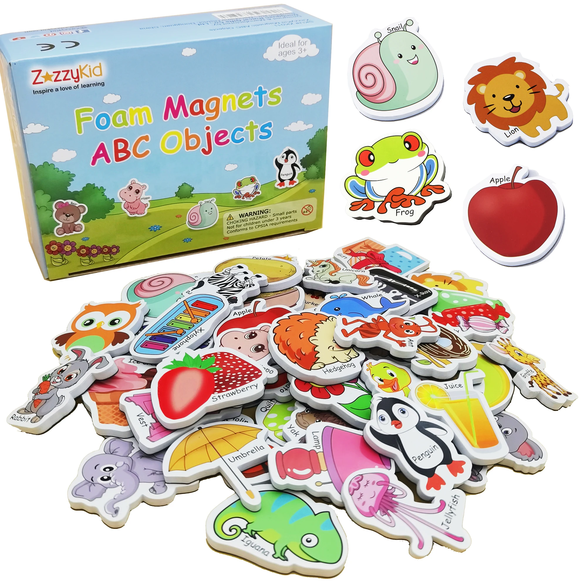 ZazzyKid Magnetic Foam Objects for Kids: 52 Toys of ABC Alphabet Fridge Magnets for Baby Early Education
ZazzyKid Magnetic Foam Objects for Kids: 52 Toys of ABC Alphabet Fridge Magnets for Baby Early Education