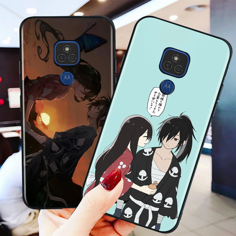 Anime Dororo and mio for Motorola G9 G8 G E7 E6 One Play Marco Hyper Fusion Stylus Power Edge Plus Black Phone Case | Мобильные